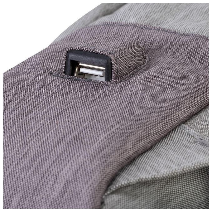 Rivacase 7562 Prater Zaino Antifurto per Laptop 15.6'' con Porta USB Poliestere Grigio Moca colore Grigio Moca