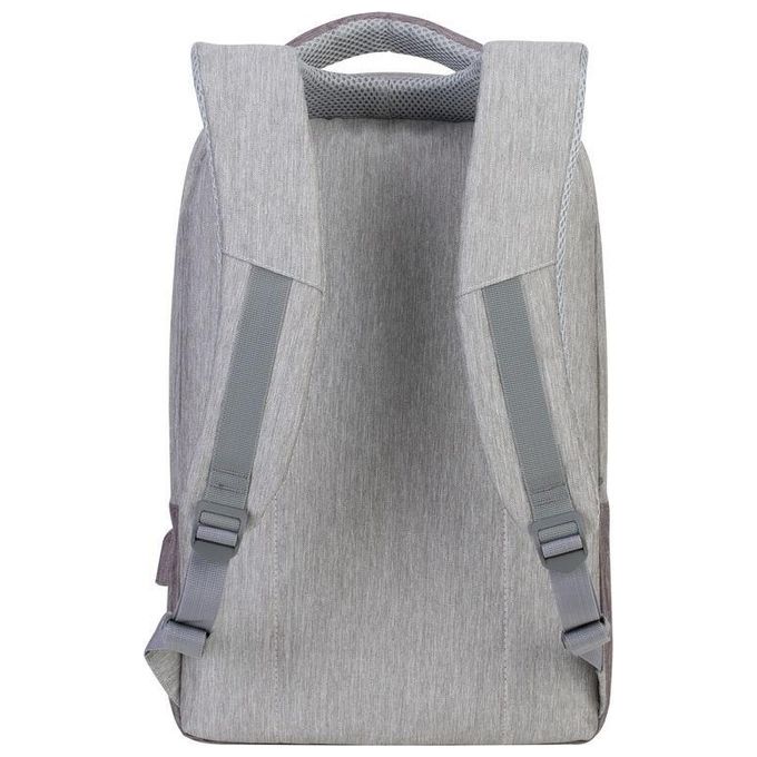 Rivacase 7562 Prater Zaino Antifurto per Laptop 15.6'' con Porta USB Poliestere Grigio Moca colore Grigio Moca