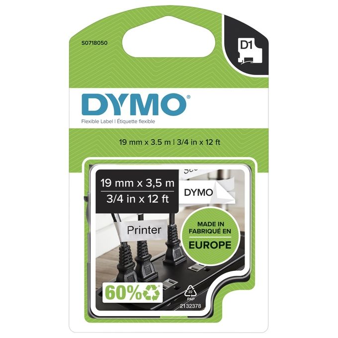 Dymo Nastro D1 12mmx3.5m Nylon