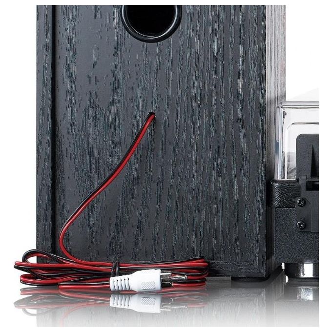 Lenco LS-101BK Giradischi Bluetooth Trasmissione a Cinghia 2x10W 33 45 78 rpm Ingresso AUX colore Nero