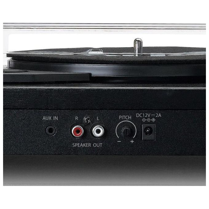 Lenco LS-101BK Giradischi Bluetooth Trasmissione a Cinghia 2x10W 33 45 78 rpm Ingresso AUX colore Nero