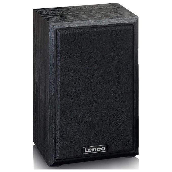 Lenco LS-101BK Giradischi Bluetooth Trasmissione a Cinghia 2x10W 33 45 78 rpm Ingresso AUX colore Nero