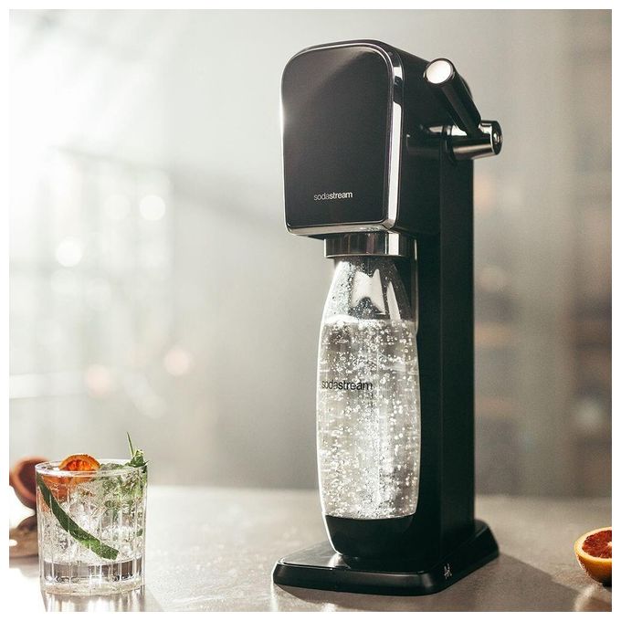 SodaStream 1013511411 ART Gasatore d'Acqua Frizzante bottiglia 1 L cilindro CO2 60 L BPA Free colore Nero