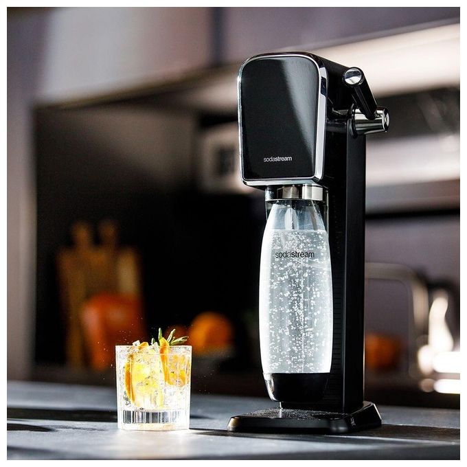 SodaStream 1013511411 ART Gasatore d'Acqua Frizzante bottiglia 1 L cilindro CO2 60 L BPA Free colore Nero