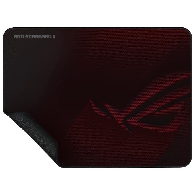 ASUS 90MP02H0-BPUA00 ROG Scabbard II Tappetino per mouse gaming Tessuto intrecciato con nano-rivestimento Militare Base in gomma antiscivolo 360x260x3 mm colore Rosso