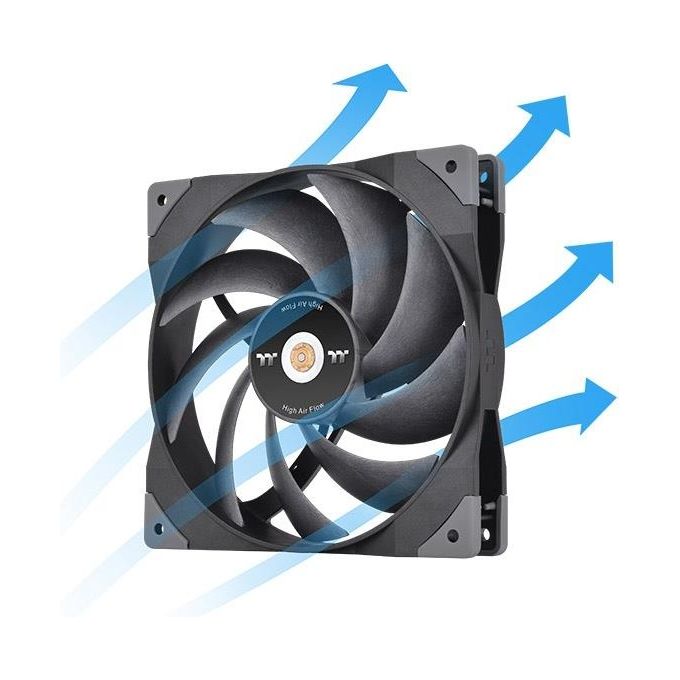 Thermaltake CL-F157-PL14BL-A SWAFAN GT14 Ventilatore per Case PC 140 mm 25 mm 4-pin 500-2000 rpm 36,1 dB(A) colore Nero