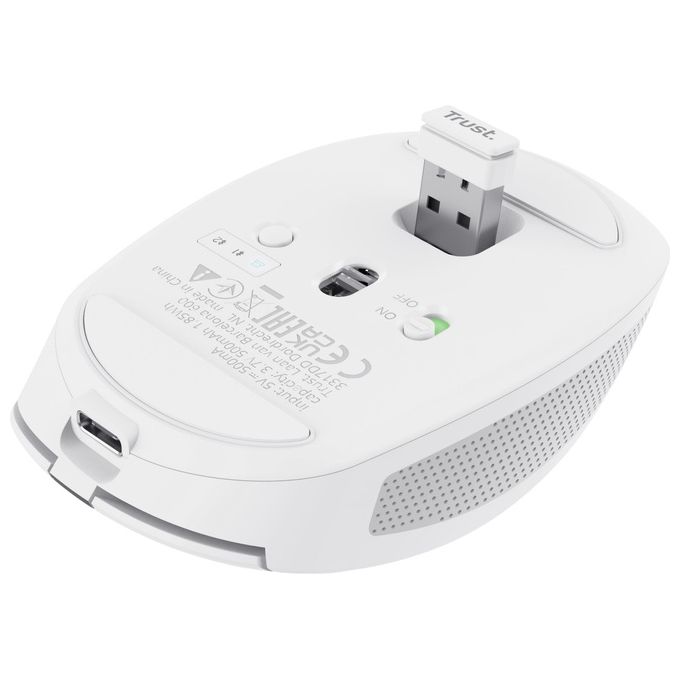 Trust Ozaa Mouse Ufficio Mano Destra Rf Senza Fili  Bluetooth Ottico 3200 Dpi