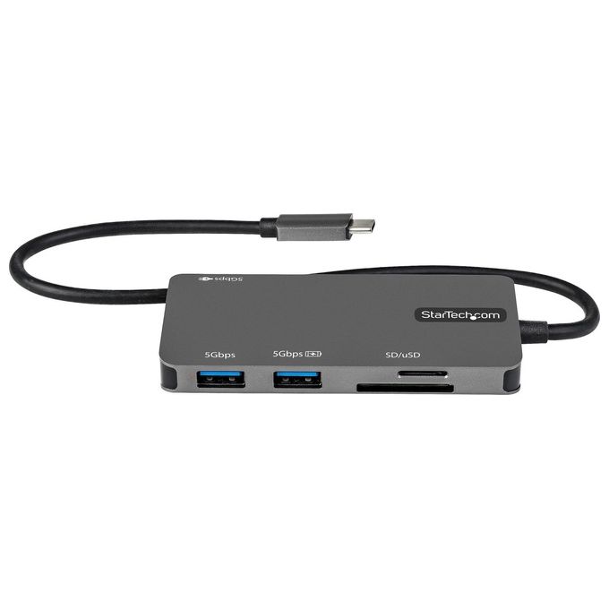 StarTech DKT30CHSDPD Adattatore Multiporta USB-C 6 in 1 HDMI 4K 30Hz 2x USB-A Lettore SD-MicroSD Power Delivery 100W colore Grigio