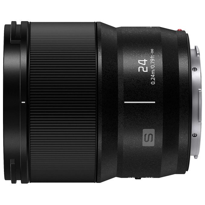 Panasonic S-S24E Obiettivo Lumix S 24mm f-1.8 L-Mount Apertura f-1.8 Diaframma 9 Lamelle Filtri 67 mm Resistente Polvere Spruzzi -10°C colore Nero