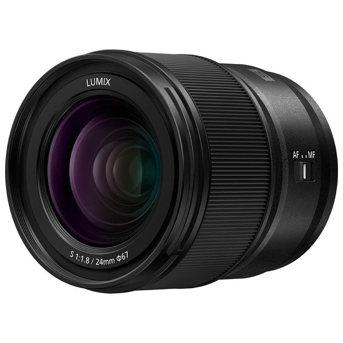 Panasonic S-S24E Obiettivo Lumix S 24mm f-1.8 L-Mount Apertura f-1.8 Diaframma 9 Lamelle Filtri 67 mm Resistente Polvere Spruzzi -10°C colore Nero