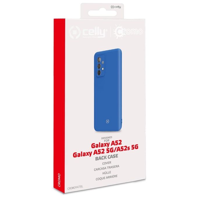 Celly Cover Cromo per Samsung Galaxy A52 5G 4G A52s 5G Blu