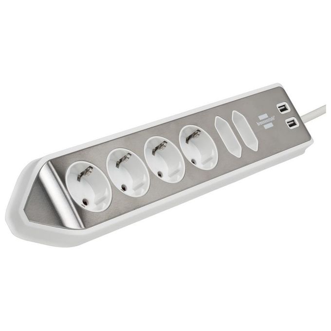 Brennenstuhl Estilo Presa Multipla 6 Prese Bianco