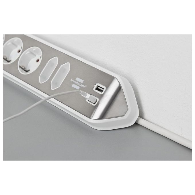 Brennenstuhl Estilo Presa Multipla 6 Prese Bianco