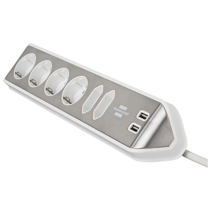Brennenstuhl Estilo Presa Multipla 6 Prese Bianco