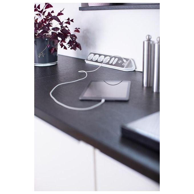 Brennenstuhl Estilo Presa Multipla 6 Prese Bianco