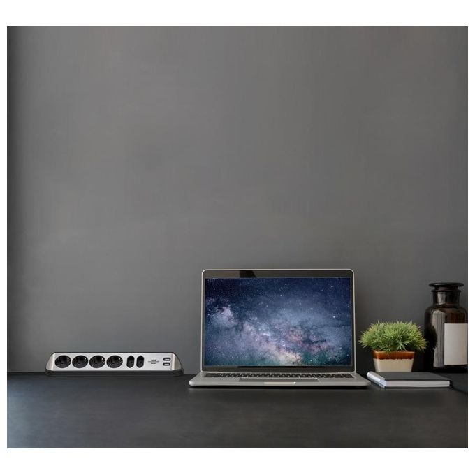 Brennenstuhl Estilo Presa Multipla 6 Prese Nero