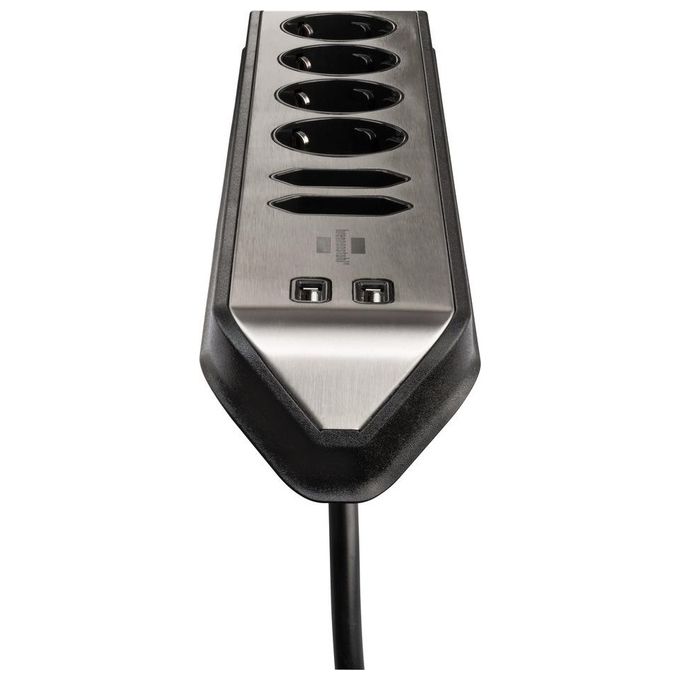 Brennenstuhl Estilo Presa Multipla 6 Prese Nero