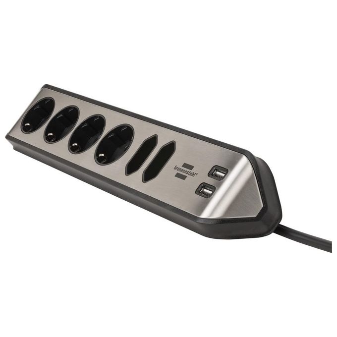 Brennenstuhl Estilo Presa Multipla 6 Prese Nero