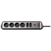 Brennenstuhl Estilo Presa Multipla 6 Prese Nero