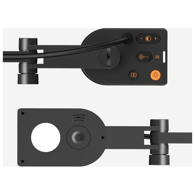 IPEVO 5-903-3-01-00 V4K PRO Videocamera per Documenti USB Ultra HD 3264 x 2448 pixel 30 fps con Microfono AI Riduzione Rumore colore Grigio ardesia