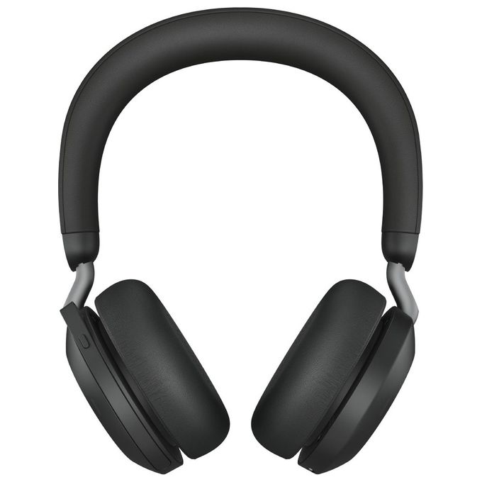 Jabra 27599-999-899 Evolve2 75 Auricolare Wireless Bluetooth 5.2 con Cancellazione Attiva del Rumore e Microfono a 8 Microfoni colore Nero