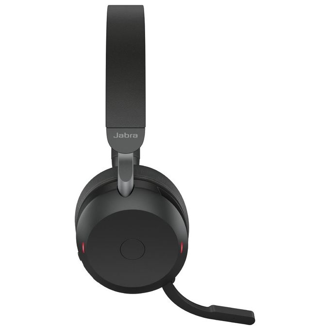 Jabra 27599-989-999 Evolve2 75 Cuffie Wireless Stereo con Cancellazione Attiva del Rumore e Microfono a 8 Microfoni colore Nero