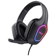 Trust GXT416 Zirox Cuffie Gaming Cablate Jack 3,5mm con USB per LED Driver 50mm Microfono Retrattile Controllo Volume On-Ear colore Nero