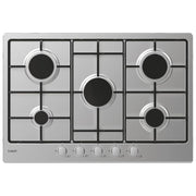 Candy Timeless CHW7X, Piano Cottura a Gas, 5 Fornelli, Acciaio Inox, da Incasso, 75 cm