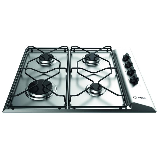 Indesit PAA642IXIWE1 Piano cottura Gas 58 cm 4 fuochi da incasso accensione elettronica sicurezza fiamma colore Inox