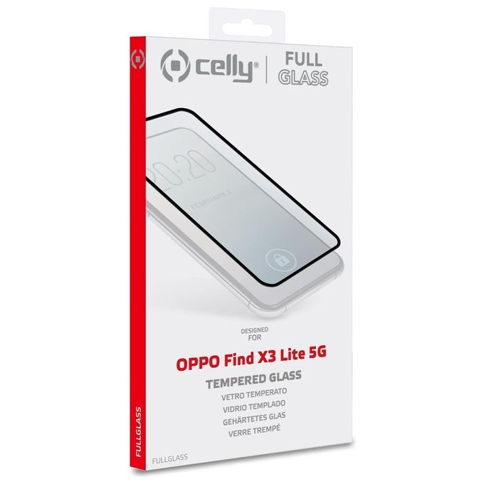 Celly Full Glass per Oppo Find X3 Lite 5G Nero