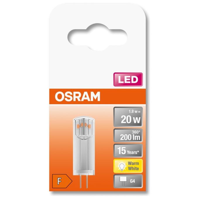 Osram Led Pin 12 V Lampada Led G4 1.80W Bianco Caldo