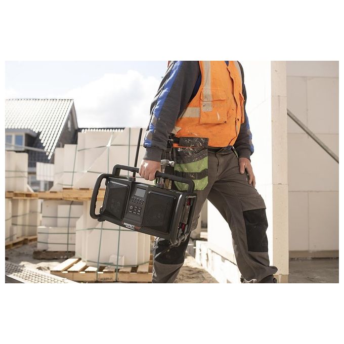 Perfectpro RB2 ROCKBULL Radio Portatile DAB+ FM Bluetooth 50 W Batteria 12000 mAh IP65 colore Nero