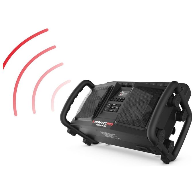 Perfectpro RB2 ROCKBULL Radio Portatile DAB+ FM Bluetooth 50 W Batteria 12000 mAh IP65 colore Nero