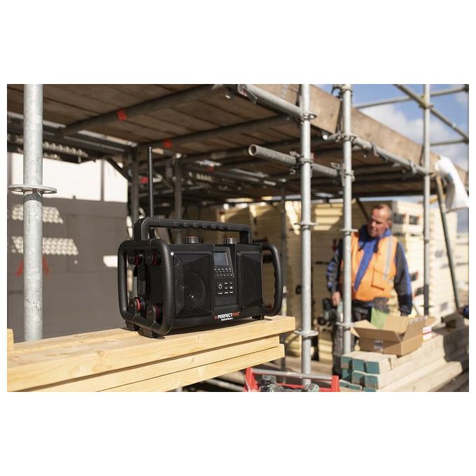 Perfectpro RB2 ROCKBULL Radio Portatile DAB+ FM Bluetooth 50 W Batteria 12000 mAh IP65 colore Nero