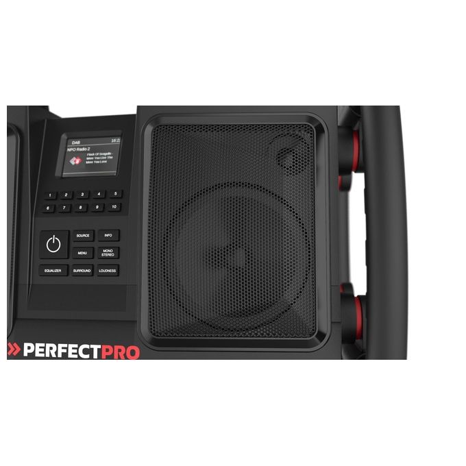 Perfectpro RB2 ROCKBULL Radio Portatile DAB+ FM Bluetooth 50 W Batteria 12000 mAh IP65 colore Nero