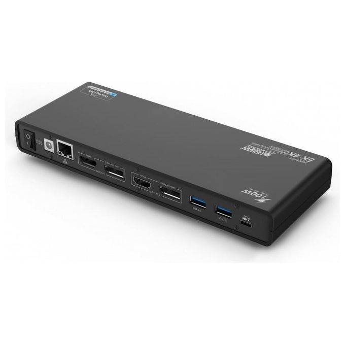 Urban Factory TCD50UF Docking Station Universale USB-C USB-A 5K Dual 4K 100W Alimentazione 2 DisplayPort 2 HDMI 4 USB-C 4 USB-A colore Nero