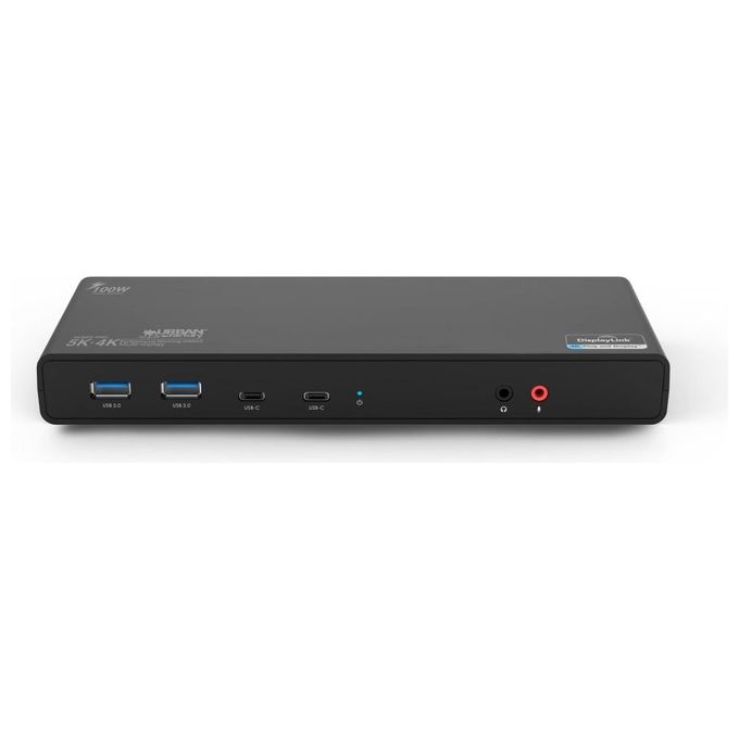 Urban Factory TCD50UF Docking Station Universale USB-C USB-A 5K Dual 4K 100W Alimentazione 2 DisplayPort 2 HDMI 4 USB-C 4 USB-A colore Nero