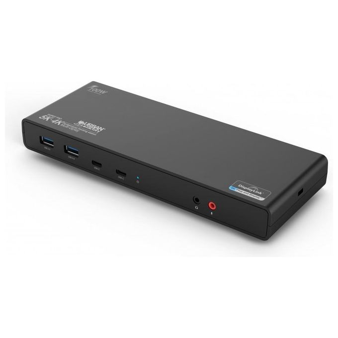 Urban Factory TCD50UF Docking Station Universale USB-C USB-A 5K Dual 4K 100W Alimentazione 2 DisplayPort 2 HDMI 4 USB-C 4 USB-A colore Nero