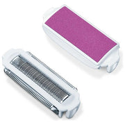 Beurer HL 36 Testina di Ricambio Rasoio Elettrico Set 3 Pezzi 2 Lamine e Accessorio Peeling colore Bianco Rosa