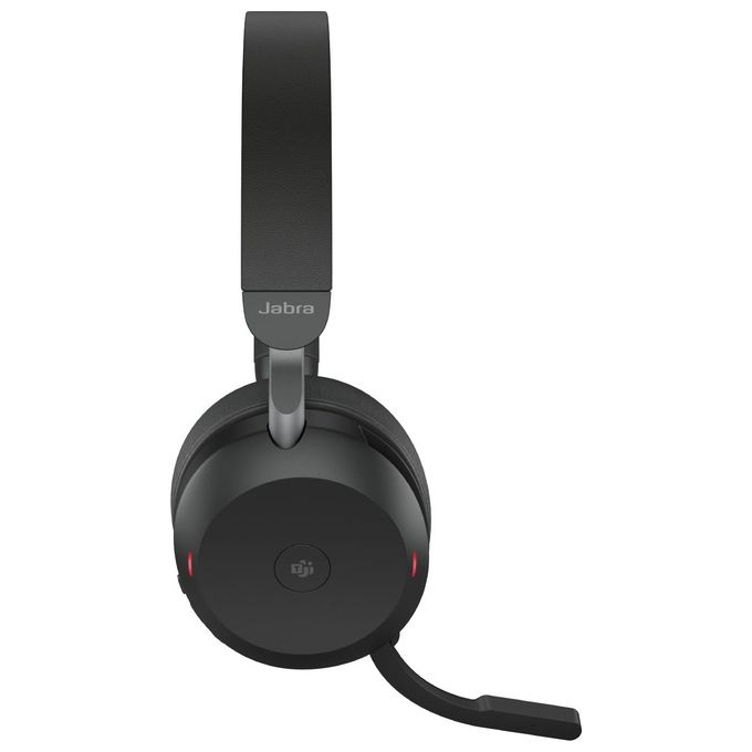 Jabra 27599-999-989 Evolve2 75 Auricolare Wireless A Padiglione con Cancellazione Attiva del Rumore Bluetooth 5.2 Base di Ricarica colore Nero