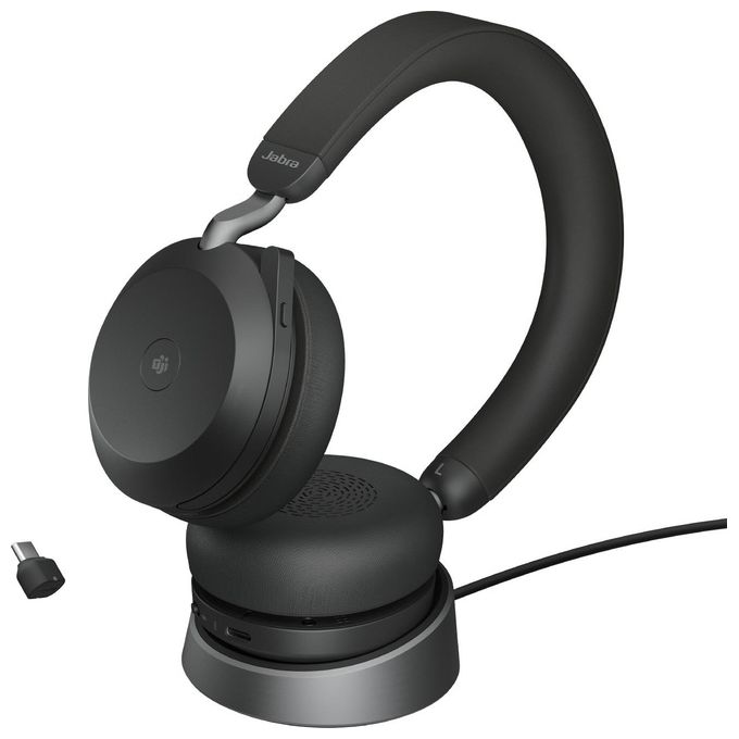 Jabra 27599-999-889 Evolve2 75 Auricolare Con cavo e senza cavo Bluetooth USB tipo C Nero