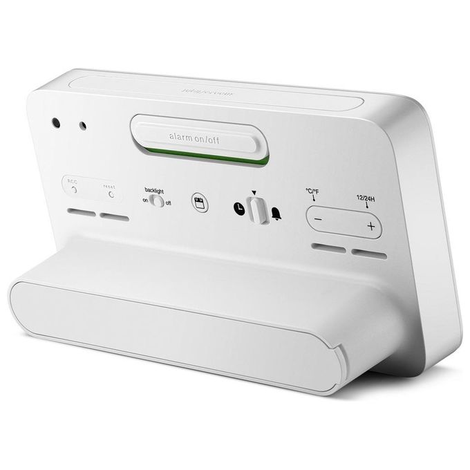 Braun BC10-DCF W Sveglia Radiofonica Digitale con Display LCD Retroilluminato Termometro e Calendario Integrati colore Bianco