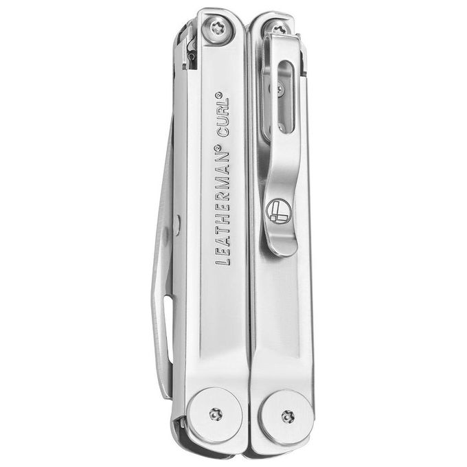 Leatherman LTG832932 Curl Multitool Tascabile 15 Strumenti Acciaio Inossidabile con Fodero in Nylon colore Argento