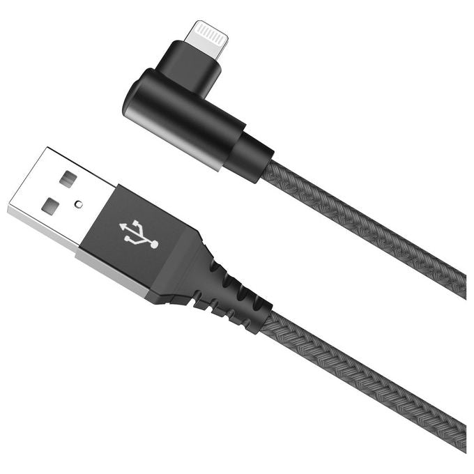 Celly Cavo Usb-A Lightning L-Shape Nero