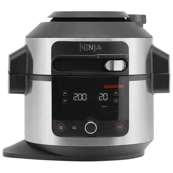 Ninja OL550EU Foodi SmartLid Multicooker 11 in 1 6 L 1460 W Pentola a Pressione e Friggitrice ad Aria colore Nero Acciaio Inox