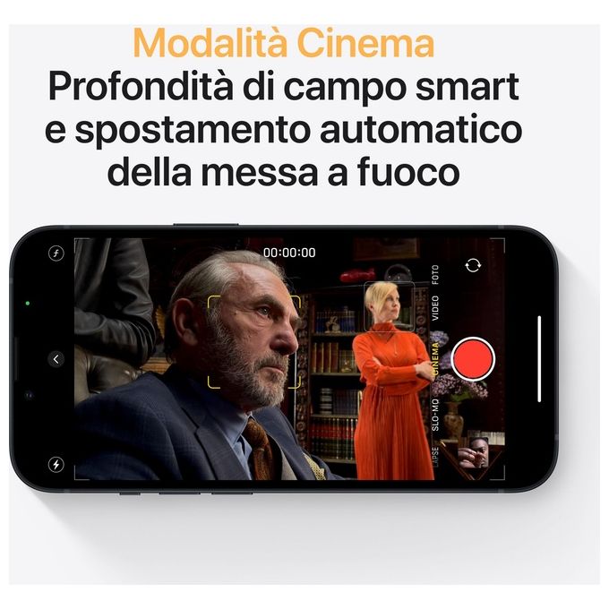 Apple MLPF3QL-A iPhone 13 Smartphone 5G 6.1'' 128GB Doppia Fotocamera 12MP iOS 15 IP68 colore Mezzanotte