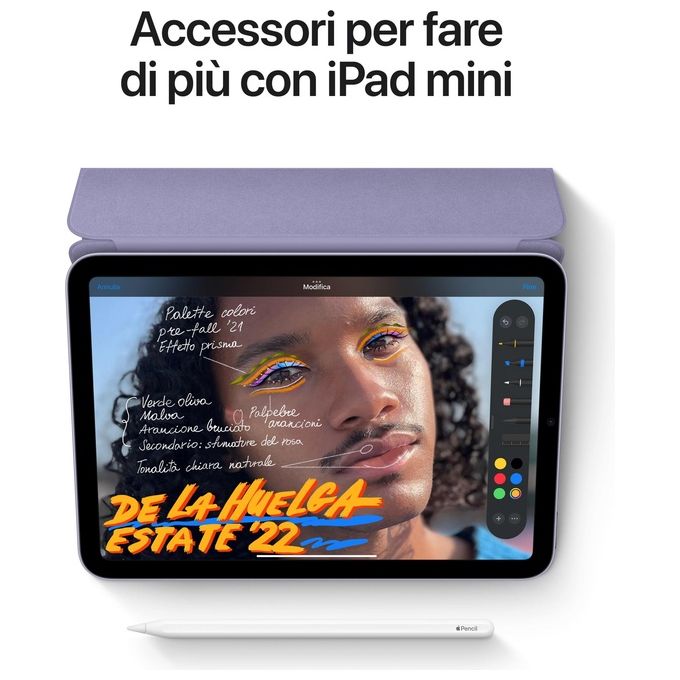 Apple MK8F3TY-A iPad mini 6ª Generazione Tablet 8,3'' Wi-Fi Cellular 5G 256GB colore Grigio Siderale
