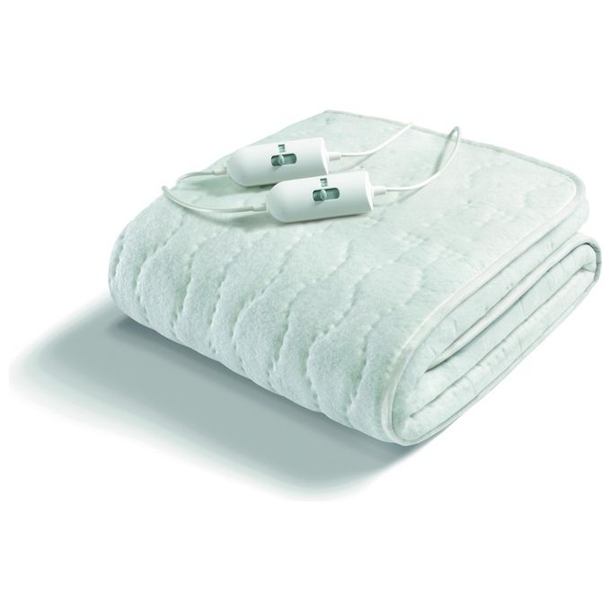 Imetec 16804 Coperta elettrica 55 W 2 zone di temperatura regolabili spegnimento automatico cavo rimovibile colore Bianco