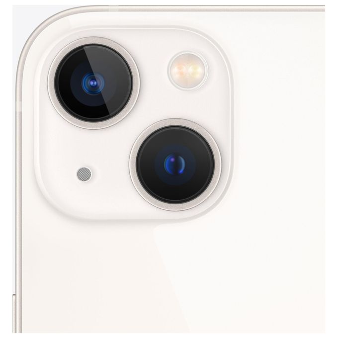 Apple MLQ73QLA iPhone 13 Smartphone 5G 6.1'' OLED 256GB Chip A15 Bionic Doppia Fotocamera 12MP IP68 colore Starlight