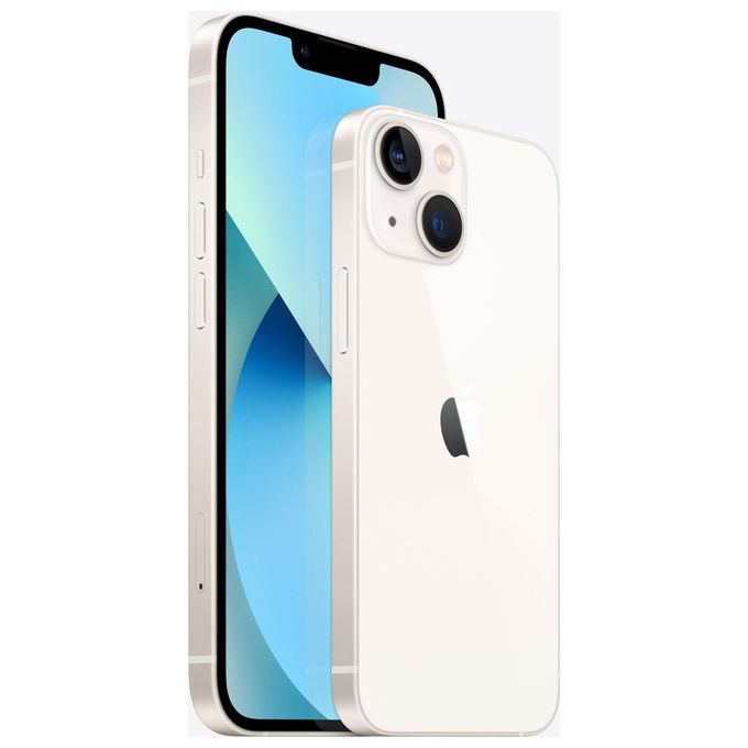 Apple MLQ73QLA iPhone 13 Smartphone 5G 6.1'' OLED 256GB Chip A15 Bionic Doppia Fotocamera 12MP IP68 colore Starlight